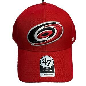 Carolina Hurricanes Hat NHL‎ '47 Brand Red MVP Adjustable Cap Embroidered Logo